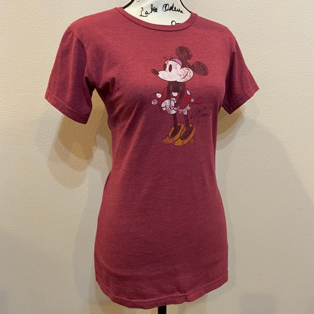 Minnie Mouse Tee T Shirt Short Sleeve Disney Top - Picture 2 of 8